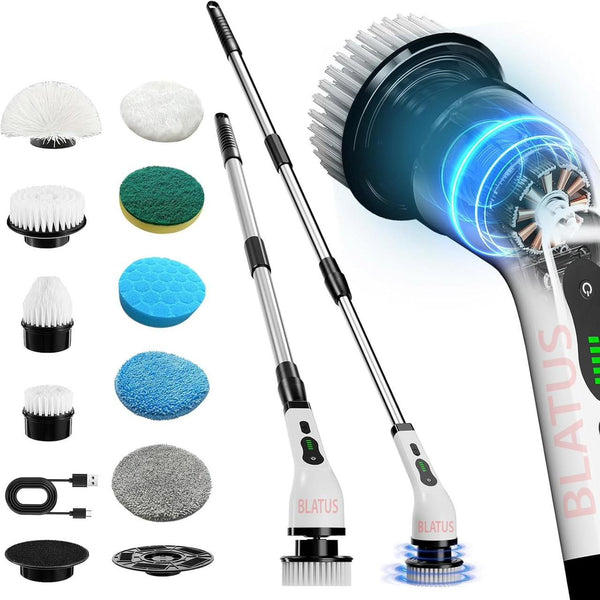Electric Spin Scrubber Wireless Electric Cleaning Brush Housework Kitchen Dishwashing Brush Bathtub Tile Professional Cleaning Brush Labor